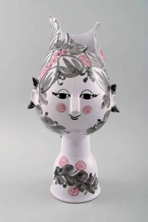 Bjørn Wiinblad 1918-2006: Vase i flerfarvet keramik, signeret i bunden med monogram V 20, 70 (1970) Danmark.