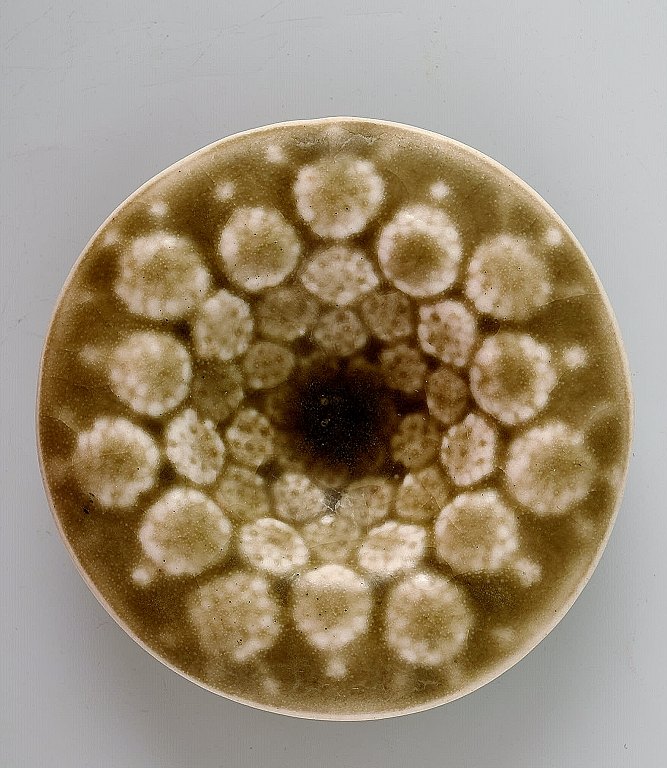 Martha Hastedt for Saxbo: bowl with glaze in golden colors.