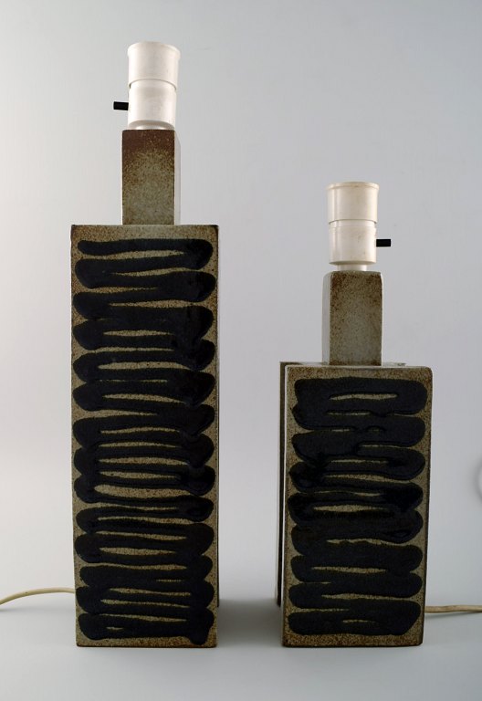 A pair of ceramic lamps from Palshus by Per Linnemann-Schmidt.