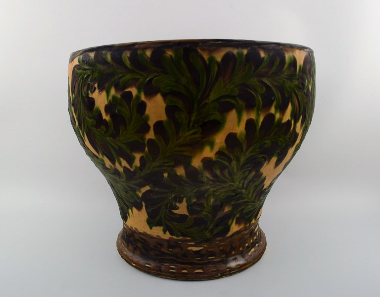 Kähler, HAK, stor glaseret stentøjsgulvvase. 