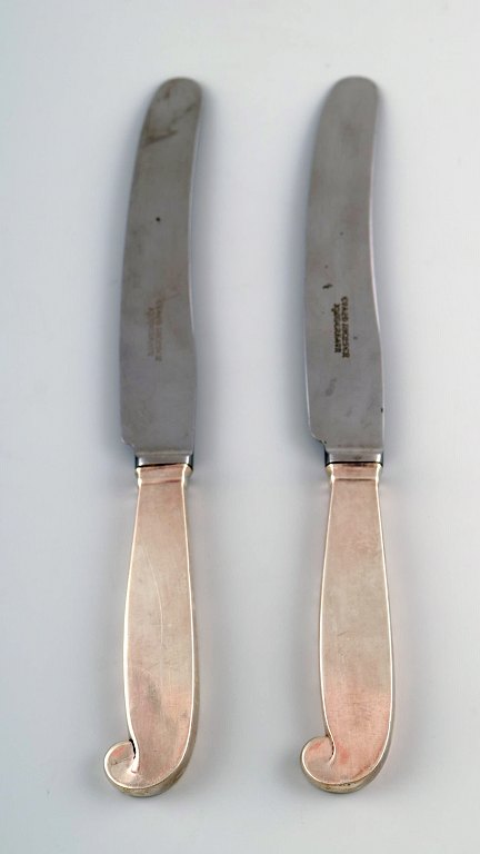 Evald Nielsen, two knives in silver.
