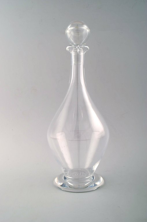 Swedish art glass Art Deco decanter with stopper, 1940 / 50s.