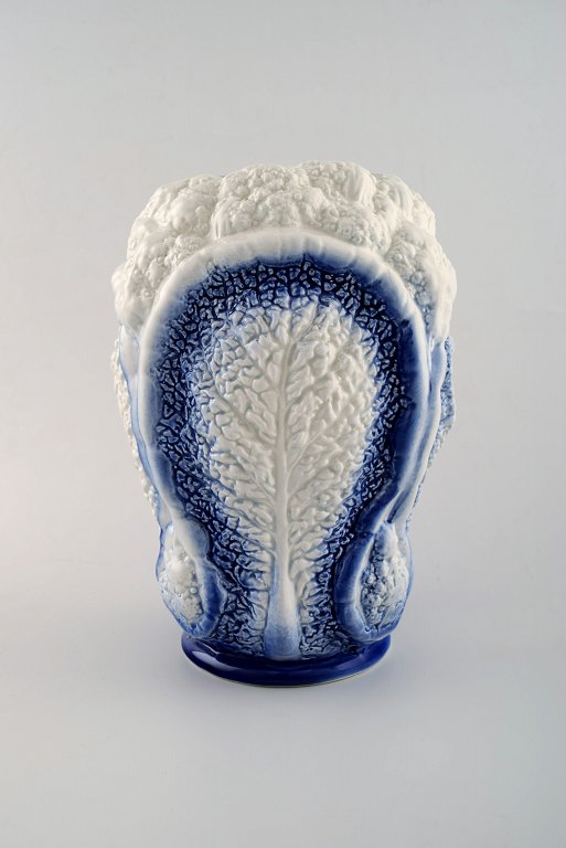 Burleigh ironstone, Staffordshire vase shaped like cabbage head.