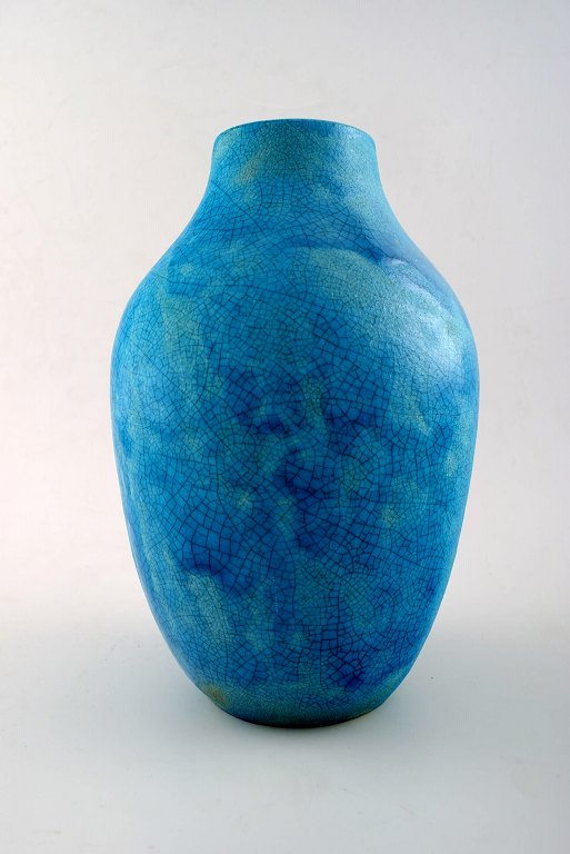 Raoul LACHENAL (1885-1956)French ceramic vase. Turquoise.