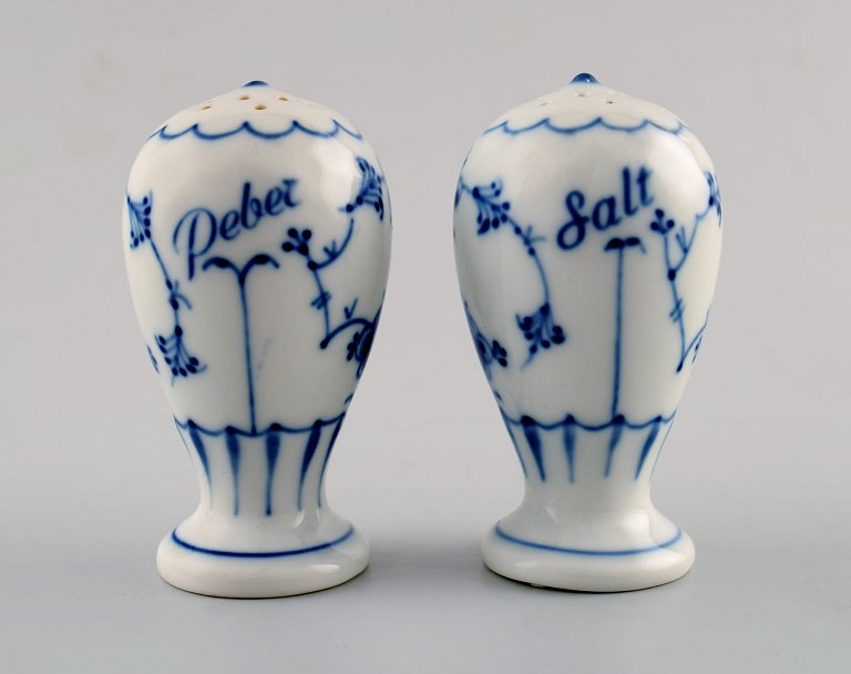 Bing & Grondahl, B&G blue fluted. Salt and pepper set.2 sets in stock.