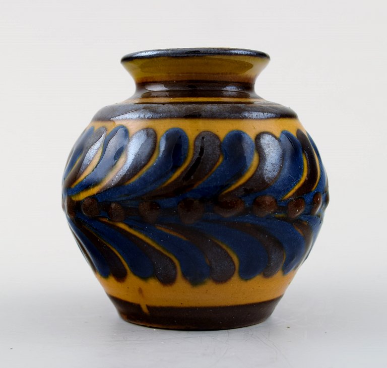 Kähler, HAK, glaseret stentøjsvase. 1940´erne.  