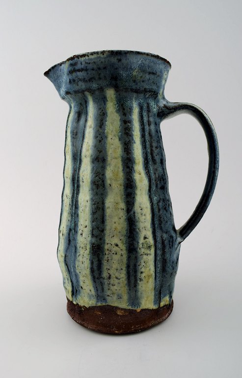 Ulla Hansen (born 1953) own studio. Unique Pottery Jug.Denmark mid 20 c. design.