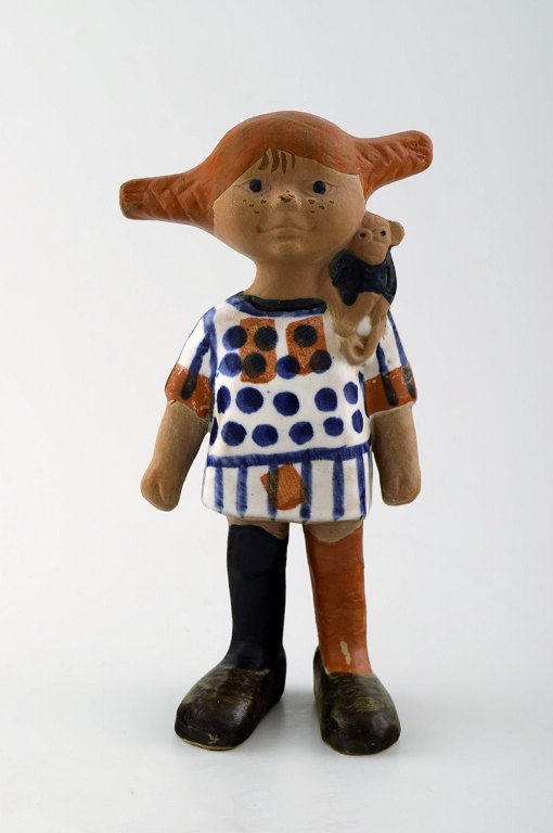 Lisa Larsson, very rare Pippi Longstocking figure.Gustavsberg.