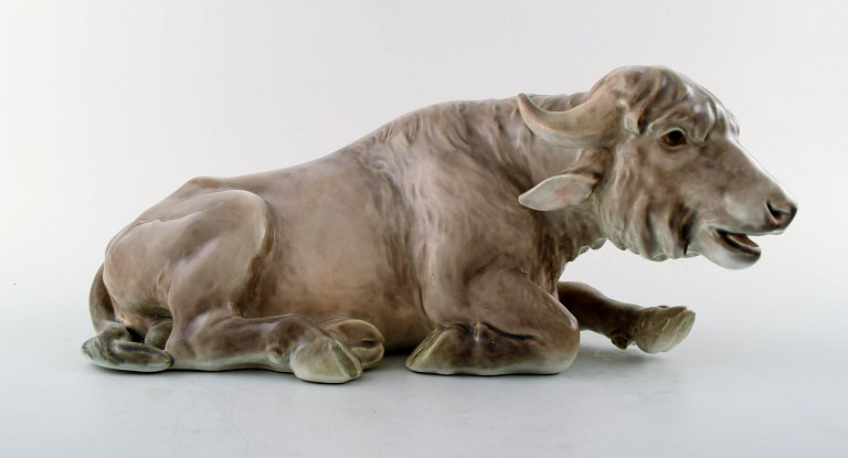 Dahl Jensen. Lying buffalo, designed by Lauritz Jensen No. 1256.