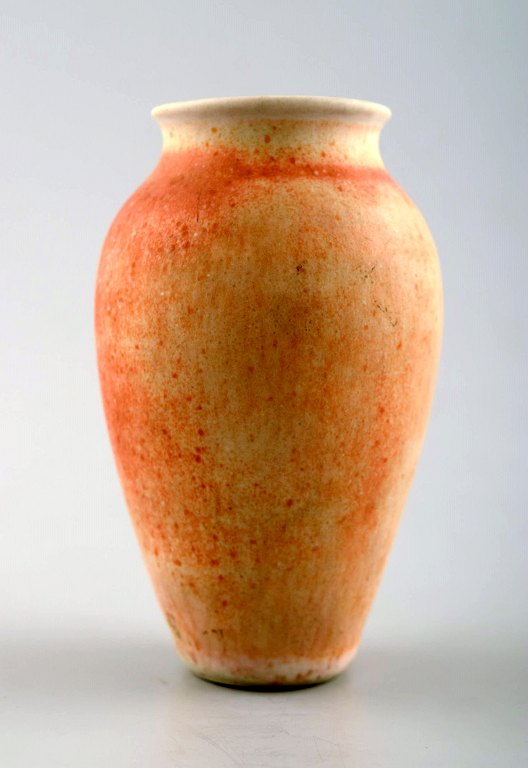 Vivi Calissendorff (born 1930), Swedish ceramist.Small unique ceramic vase in yellowish brown tones.