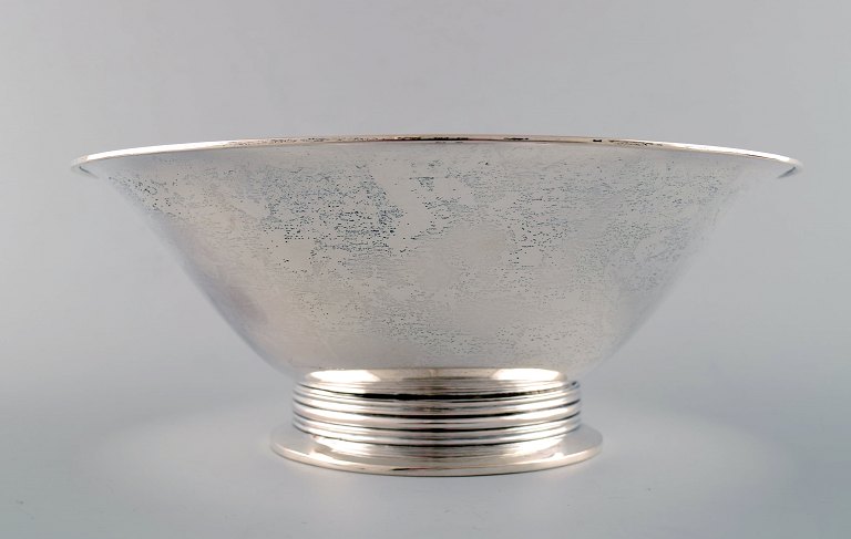 Jens Sigsgaard, Denmark large bowl in silver. 1940 s.