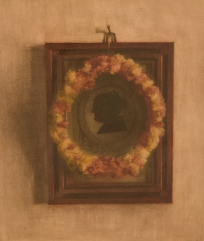 Peter Ilsted: "A Silhouette". 1913. Signed Peter Ilsted. Opus 16. Rare. Mezzotint in colours.