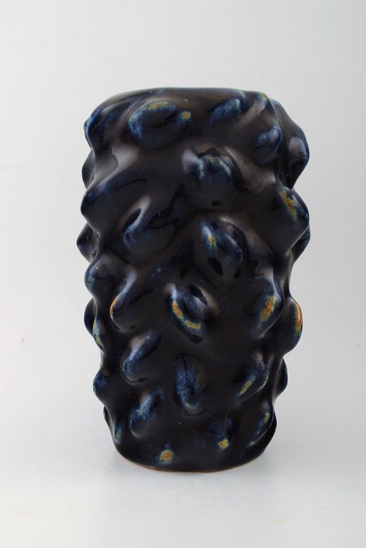 Rare Axel Salto: b. Copenhagen 1889, d. Frederiksberg 1961:Stoneware vase modeled in budding style.
