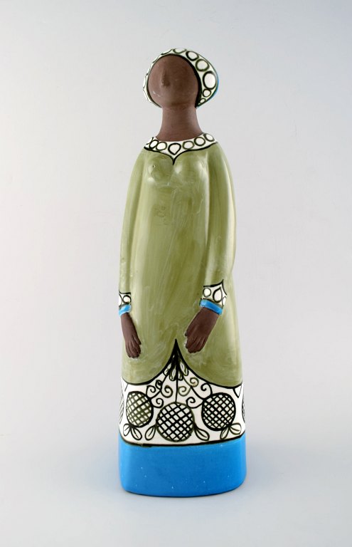Sjælden MARI SIMMULSON figur af kvinde, keramik, Upsala-Ekeby.