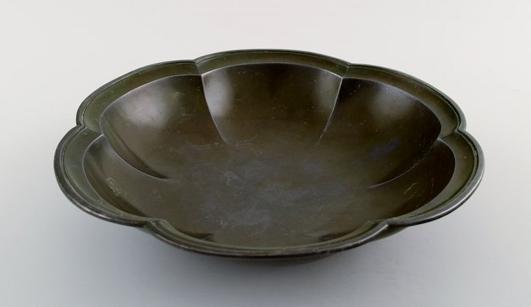 Just Andersen art deco "disco metal" bowl, number 1830.