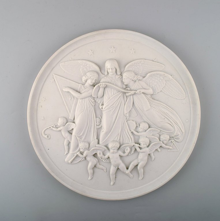 B&G (Bing & Grøndahl) biscuit platte efter Thorvaldsen. 1870/80´erne.