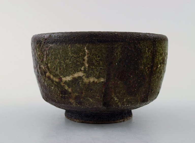 Danish ceramist.Handmade, unique ceramic bowl. Raku Fired.