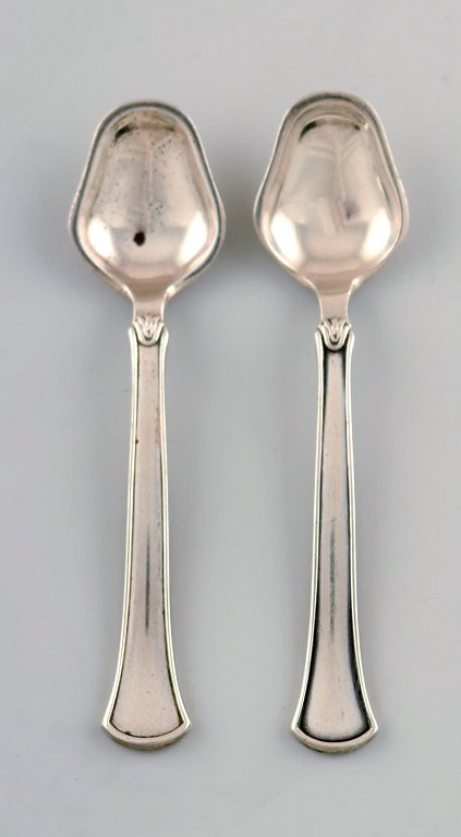 Two salt spoons Danish silver 830s, Old Danish.