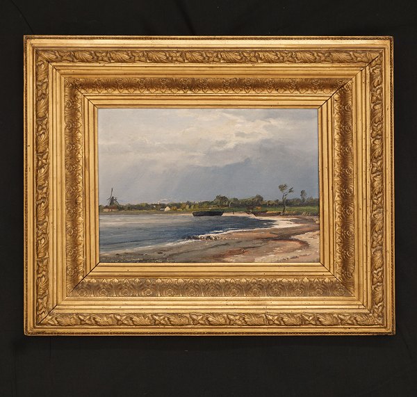 Holger Drachmann, 1846-1908, oil on canvas. Signed and dated 1886. Visible size: 23x32cm. With frame: 54x45cm