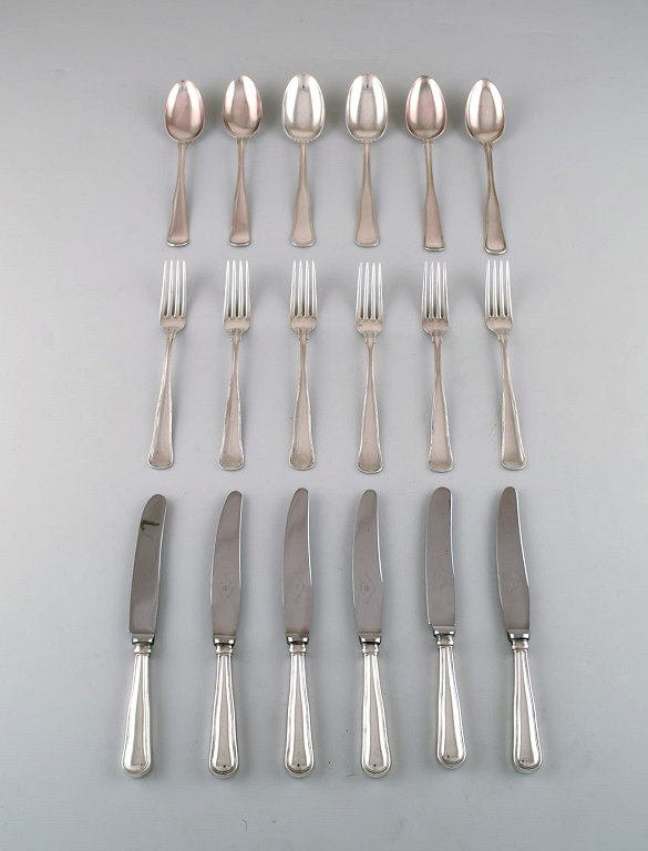 Cohr, Danish silversmith and others. lunch cutlery in silver (830). Complete set for six people. Dated 1930-50.