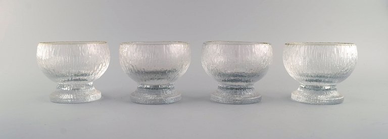 Timo Sarpaneva for Iittala. Four Ultima Kekkerit glasses. Finnish design 20th century.
