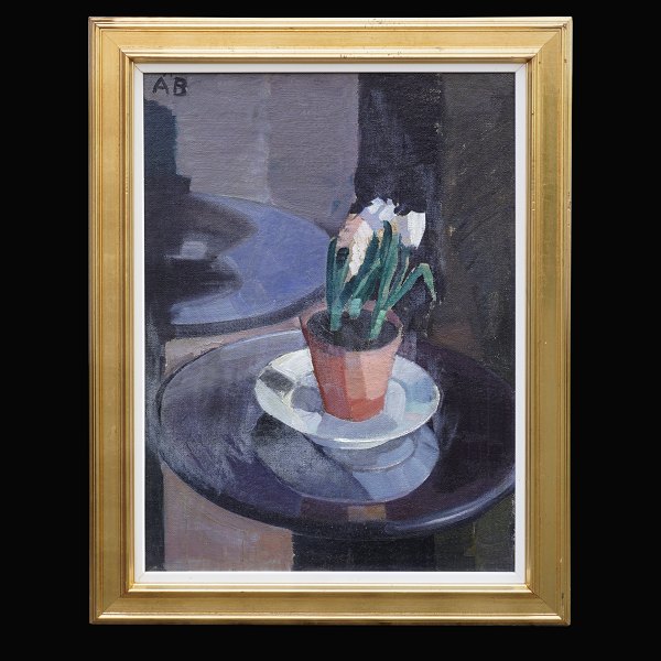 Aksel Bentzen, 1893-1952, oil on canvas. Stillife. Signed and dated. Visibel size: 73x52cm. With frame: 90x69cm