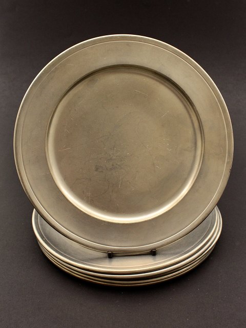 Set of 6 Norwegian tin plates
