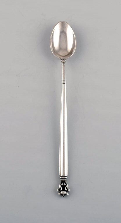 Georg Jensen Acorn ice tea spoon in sterling silver.