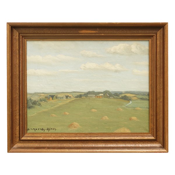 Jeppe Madsen-Ohlsen, 1891-1948, olie på lærred. Landskab.Signeret. Lysmål: 35x45cm. Med ramme: 48x58cm