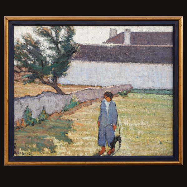 Jais Nielsen, 1885-1961, oil on canvas. Signed and dated 1912. Visible size: 58x70cm. With frame: 67x79cm