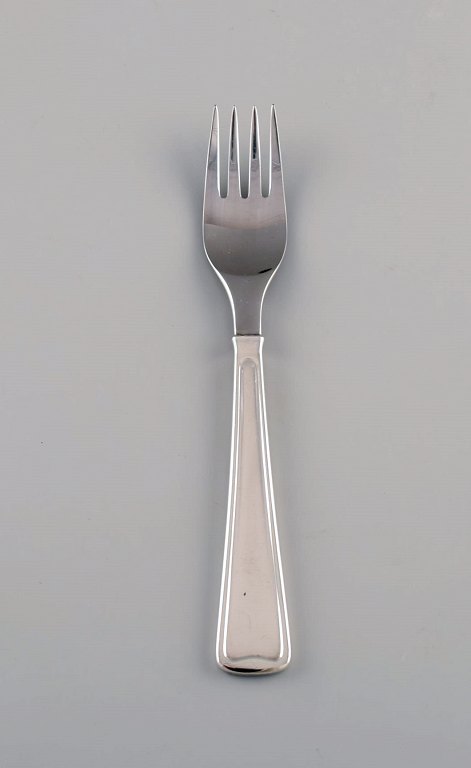 Rare Georg Jensen Koppel cutlery. Lunch fork in sterling silver and stainless steel.