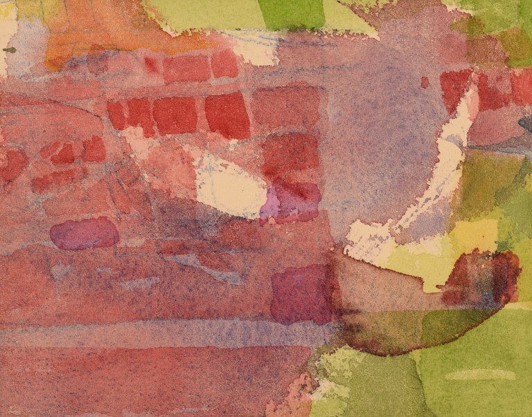 René Leroy (b. 1931), French artist. Watercolor on paper. 1980s.