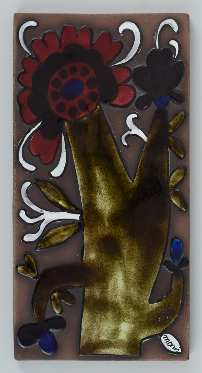 Mari Simmulson for Upsala Ekeby.Cardus vægplakette designet i 1967 som en del af Cardus serien.