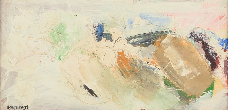 Hans Osswald (1919-1983), svensk kunstner. Abstrakt komposition.