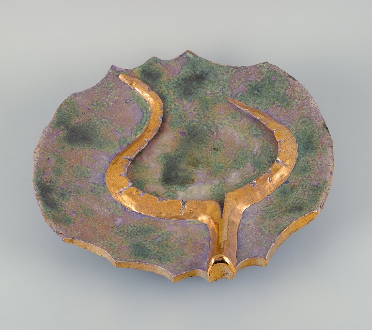 European studio ceramicist.Colossal unique ceramic dish.