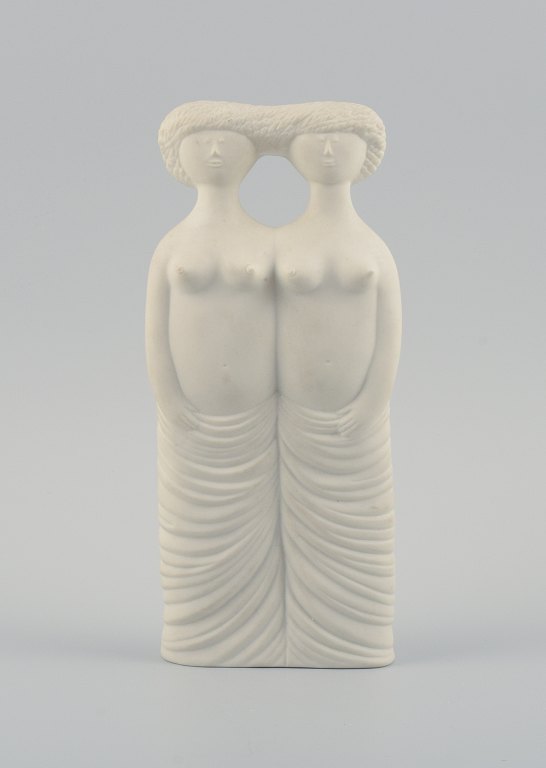 Stig Lindberg for Gustavsberg, Parian 2 - "Tvillingerne", figur i biscuit porcelæn.