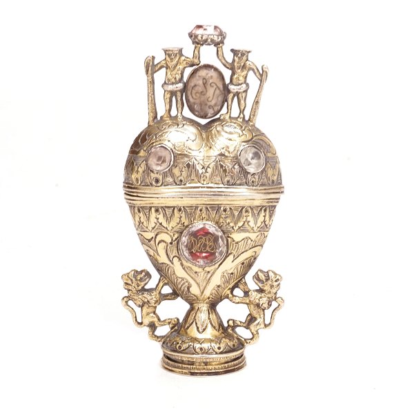 Gilt Silver vinaigrette Copenhagen 18th Centruy. H: 9,2cm. W: 64gr