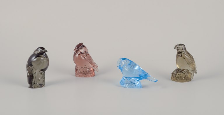 Paul Hoff for Kosta Boda / Svenskt Glas, four figurines in art glass.WWF.