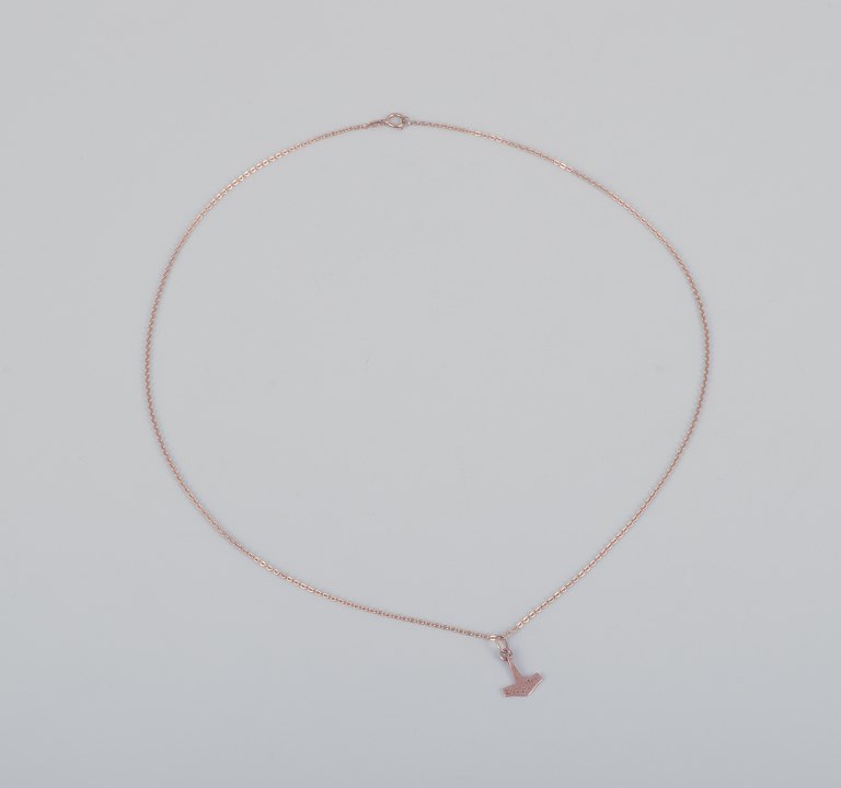 Hermann Siersbøl. Guldhalskæde med vedhæng af Thors Hammer fra nordisk mytologi.