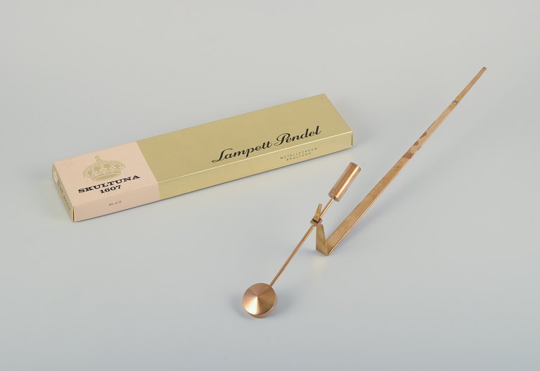 Skultuna, Sweden. "Lampett" wall-mounted candle holder in brass with original box.