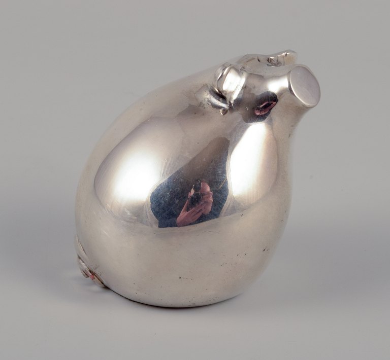 Dansk International Designs Ltd.Small sculpture of pig in plated silver.