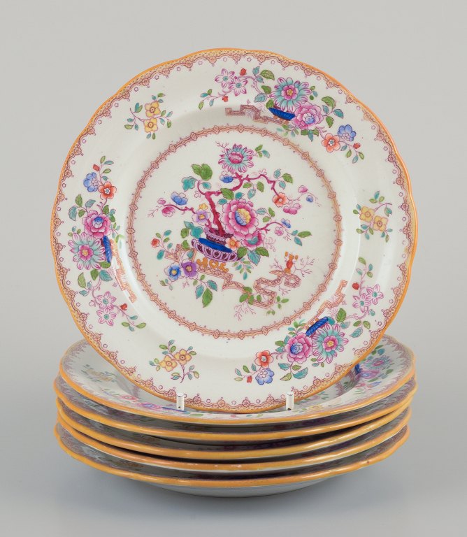 Ashworth, England.Set of six plates in faience.