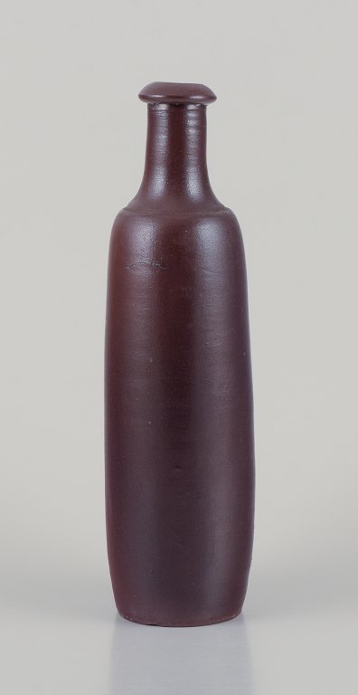 French ceramicist.Unique ceramic vase. Slender form.
