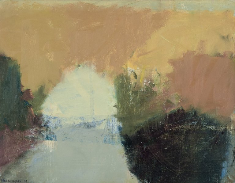 Rolf Nordengren, Swedish artist.Oil on board.