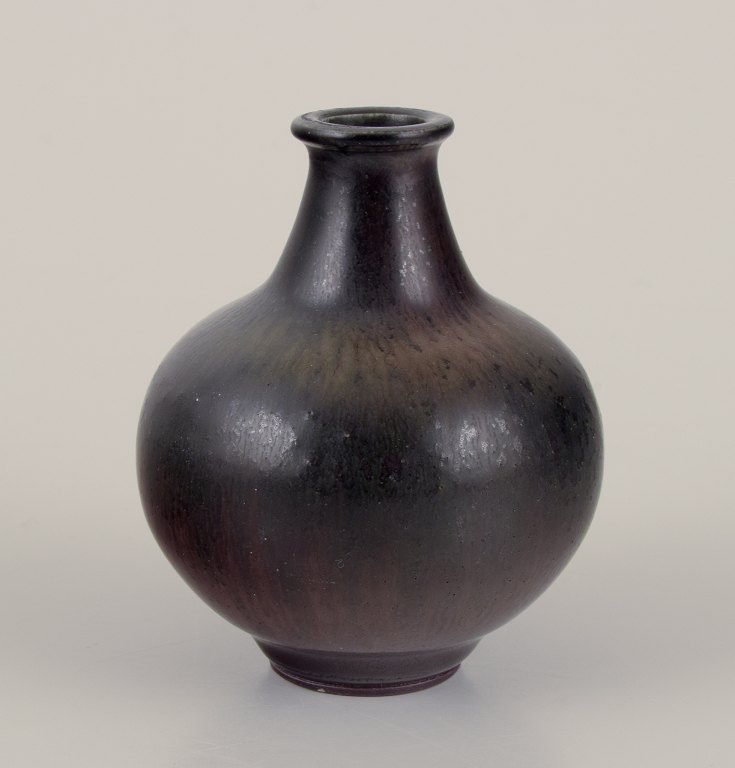 Berndt Friberg for Gustavsberg Studiohand.Early unique miniature ceramic vase.