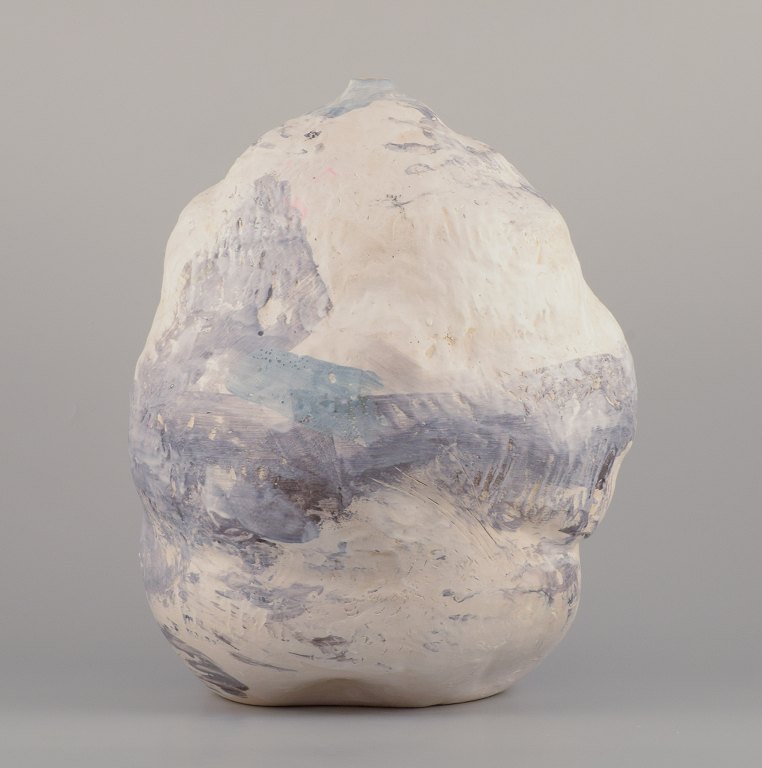 Christina Muff, Contemporary Danish ceramic artist (born 1971).One of a kind vase shaped using the ancient pinching technique.