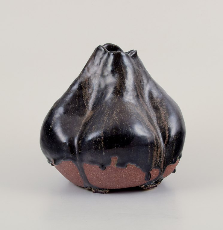 European studio ceramist.Large unique ceramic vase.