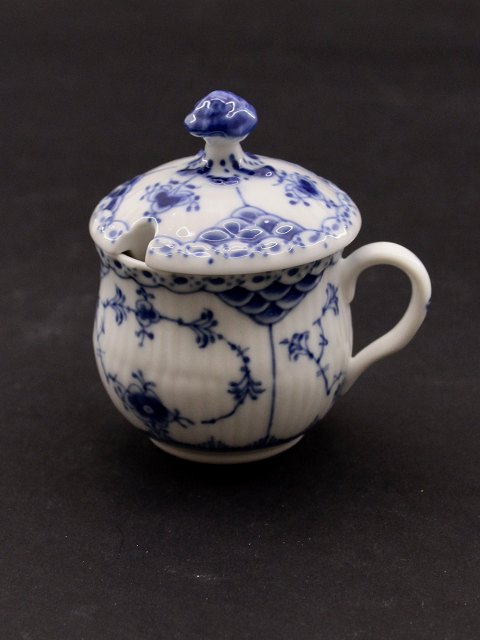 Royal Copenhagen blue fluted mustard jar 1/744