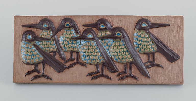 Michael Andersen, Bornholm.Aflangt vægrelief. Fugle i relief.