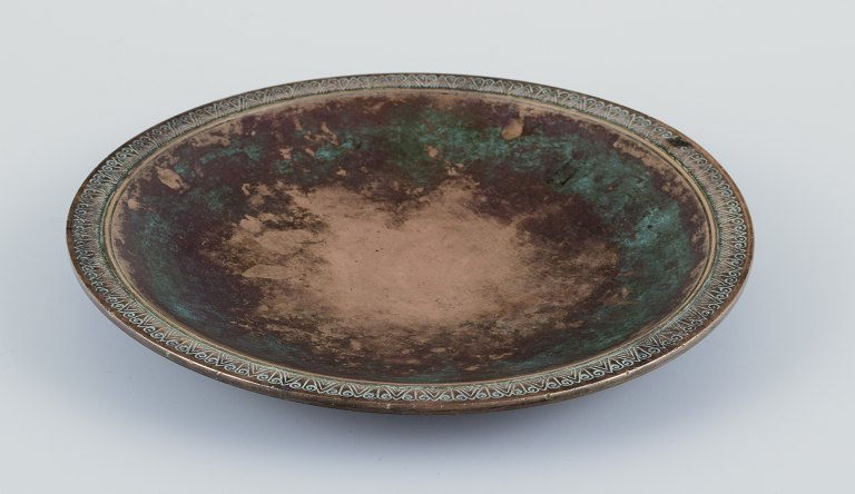 Just Andersen.Dish in solid bronze.